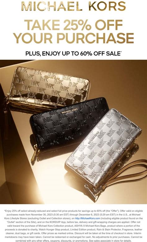 michael kors wallet promo code.